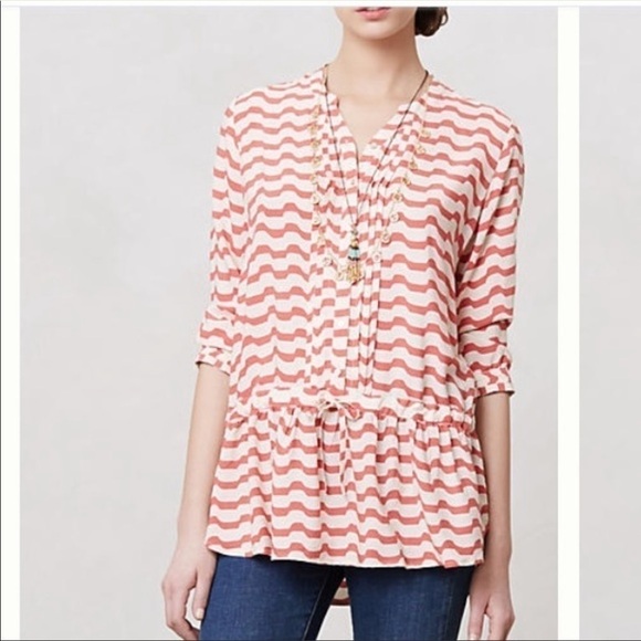 Anthropologie Isabella Sinclair Tie Waist Tunic Top - Picture 4 of 7